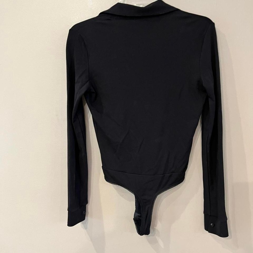 2 Pc Moda Intll Y2K Pants Bodysuit XS/S Black Going Out Club Mob Wife - Picture 4 of 8